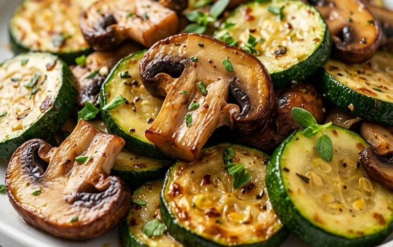 Skillet Zucchini and Mushrooms