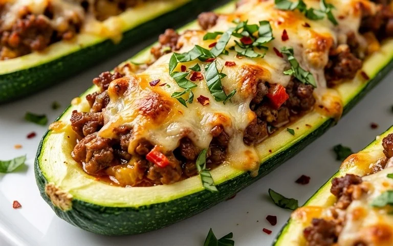 Easy Ground Beef Zucchini Boats (Healthy and Delicious)