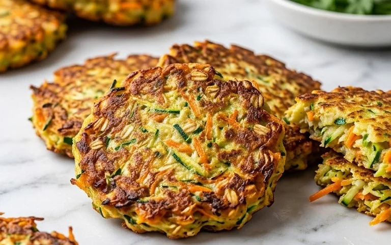 Zucchinipuffer mit Haferflocken und Möhren