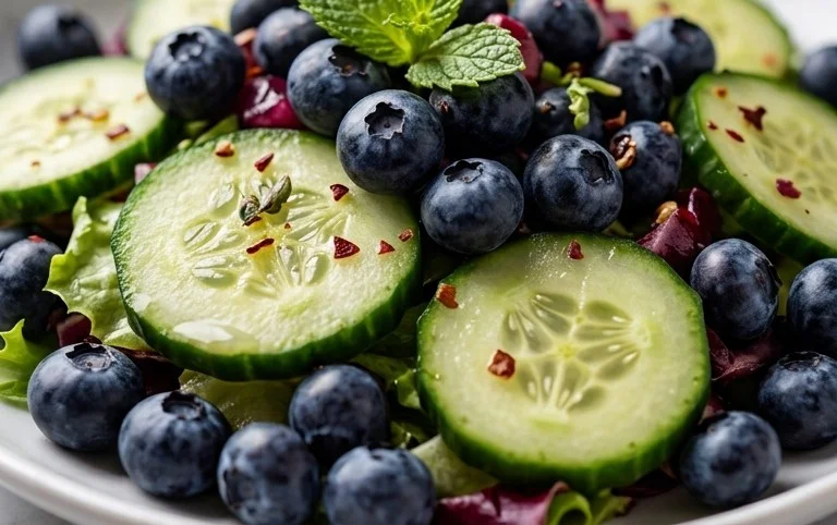 Cucumber Blueberry Salad