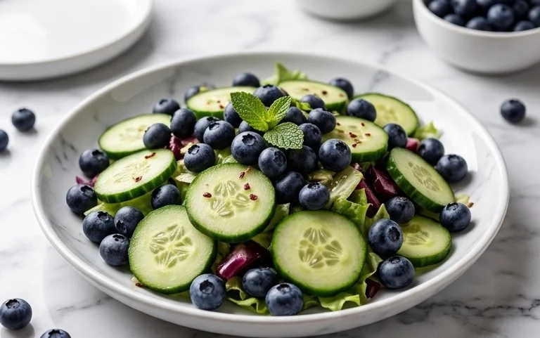 Cucumber Blueberry Salad
