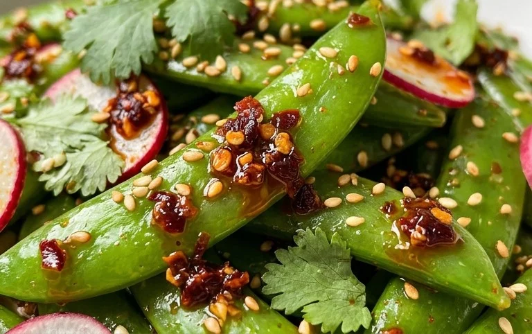 Chili Crisp Snap Pea Salad