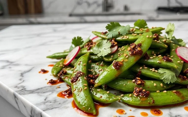 Chili Crisp Snap Pea Salad