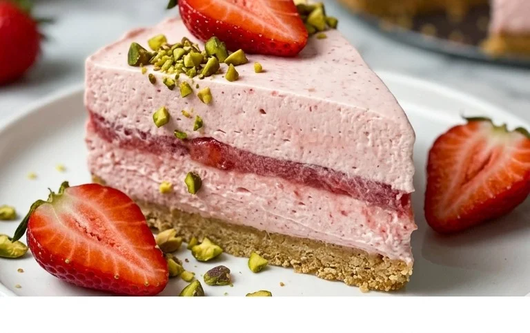 3 Ingredient No Bake Strawberry Cloud Cake