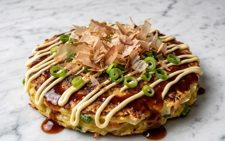 Okonomiyaki - Japanese Savoury Pancakes