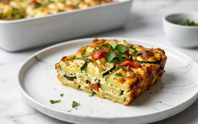 Courgettes feta au four