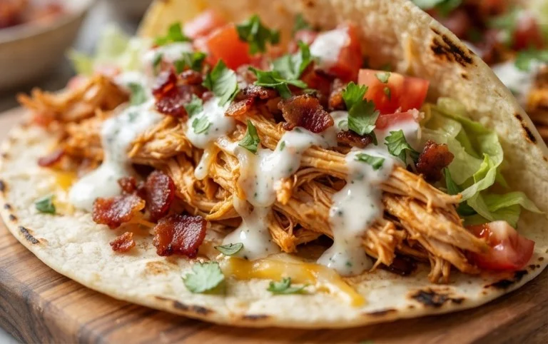Baked Chicken Beef Bacon Ranch Tacos