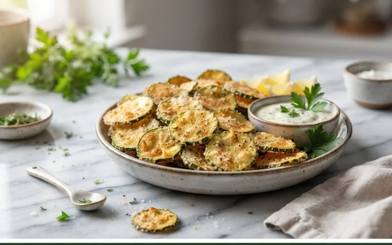 Crispy Baked Zucchini Chips