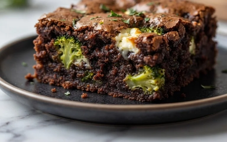 Broccoli and Feta Brownies