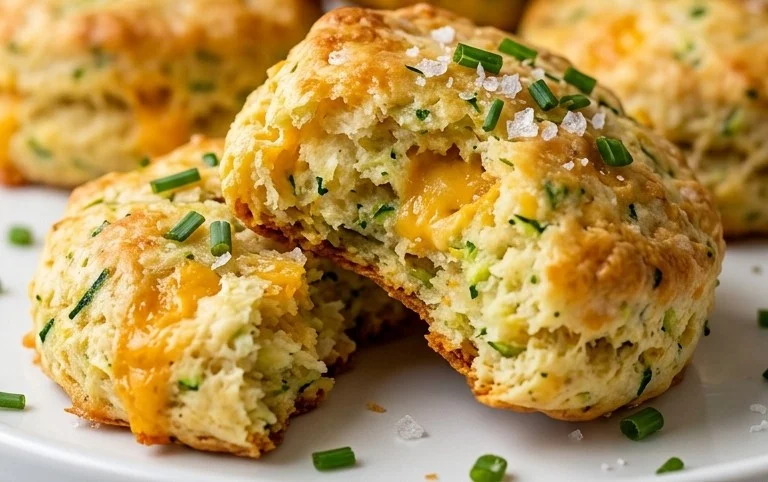 Soft and Tender Zucchini Cheddar Biscuits
