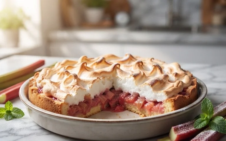 Rhabarber-Baiserkuchen