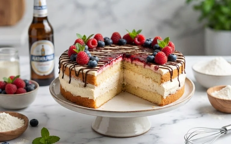 Himnon-alcoholic beer-Sahne-Torte – einfaches Rezept