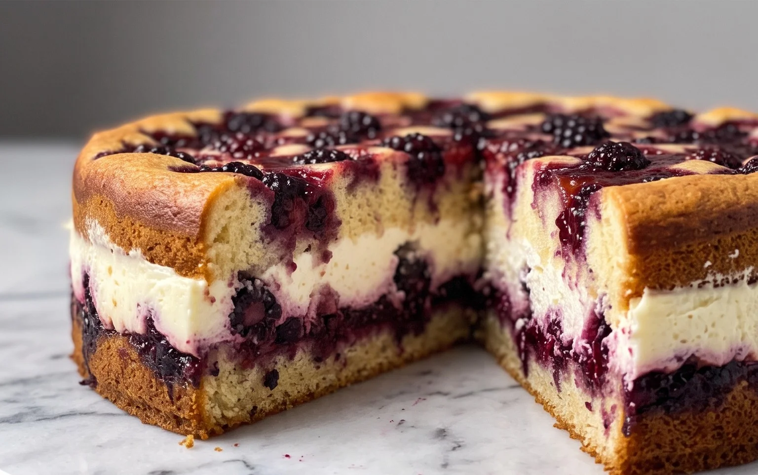Bromnon-alcoholic beerkuchen mit Quark und Frischkäse