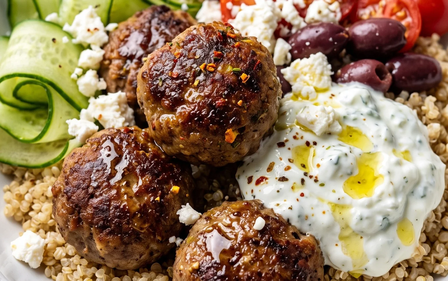 Greek Meatball Bowl Recipe