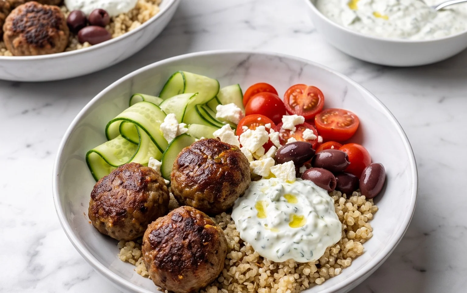 Greek Meatball Bowl Recipe