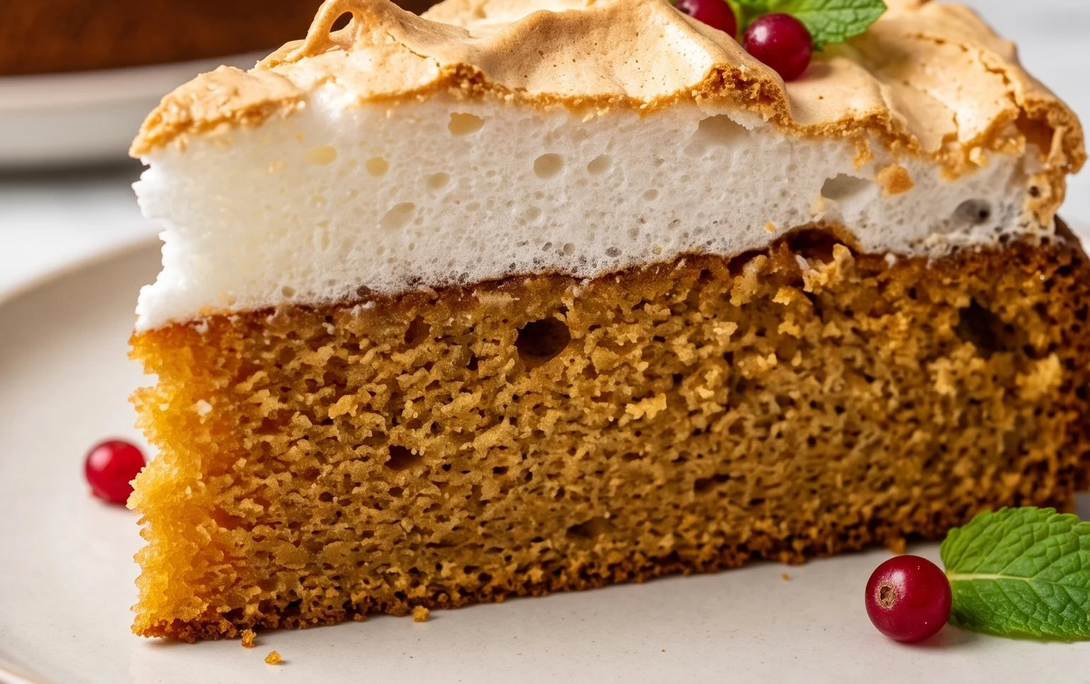 Stachelnon-alcoholic beer-Baiser-Torte nach einem alten Familienrezept