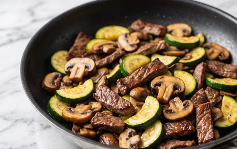 Zucchini-Cbeef hampignonpfanne