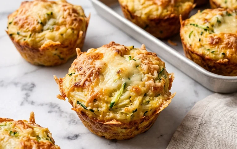Crispy Parmesan Zucchini Potato Muffins