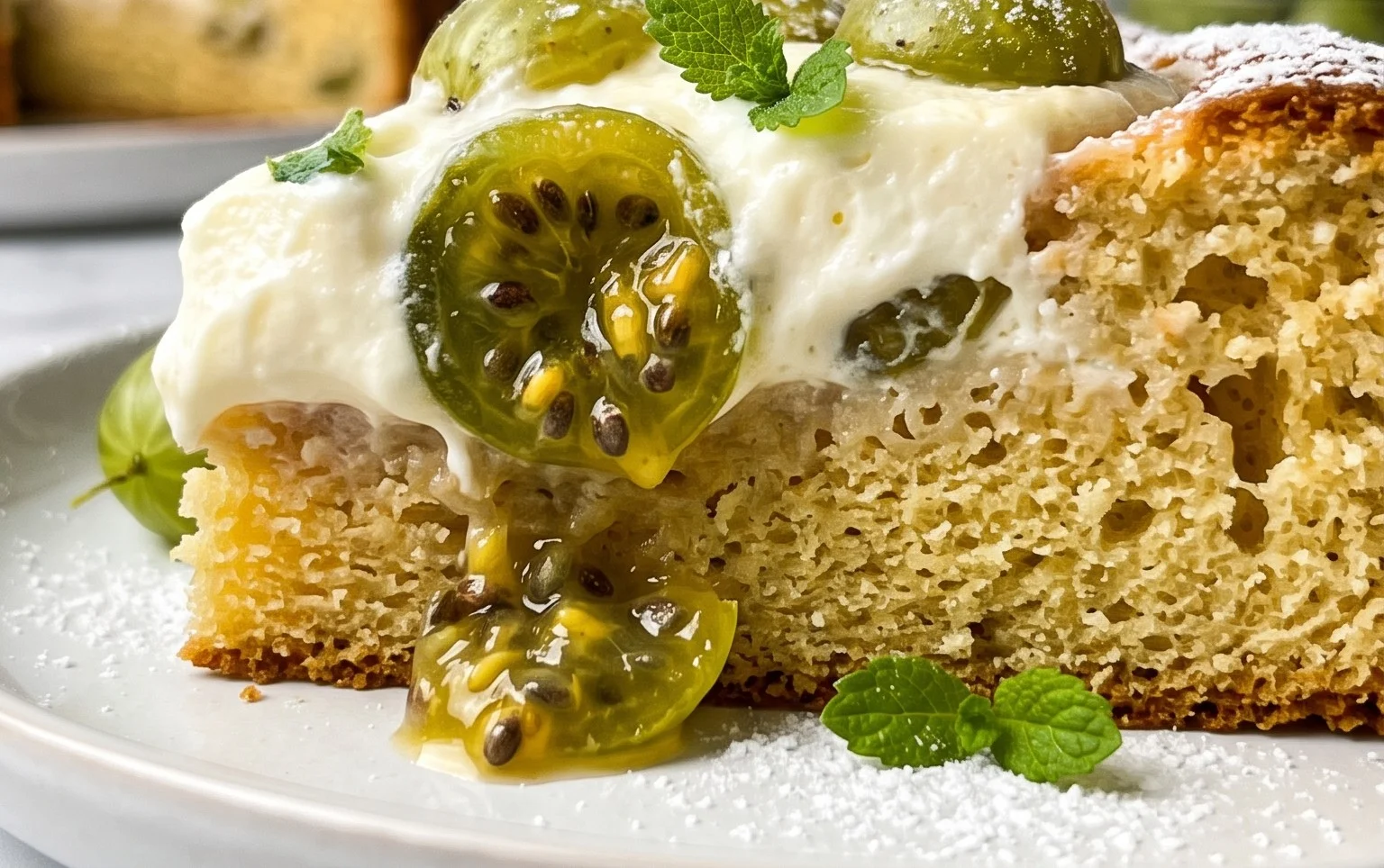 Stachelnon-alcoholic beerkuchen mit Quark und Schmand