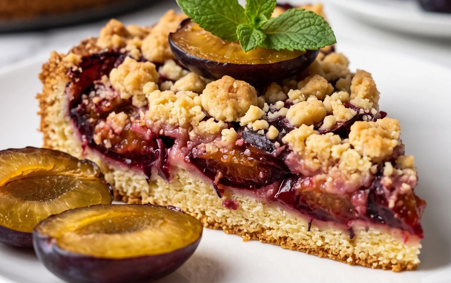 Pflaumenkuchen mit Streuseln aus der Springform Rezept