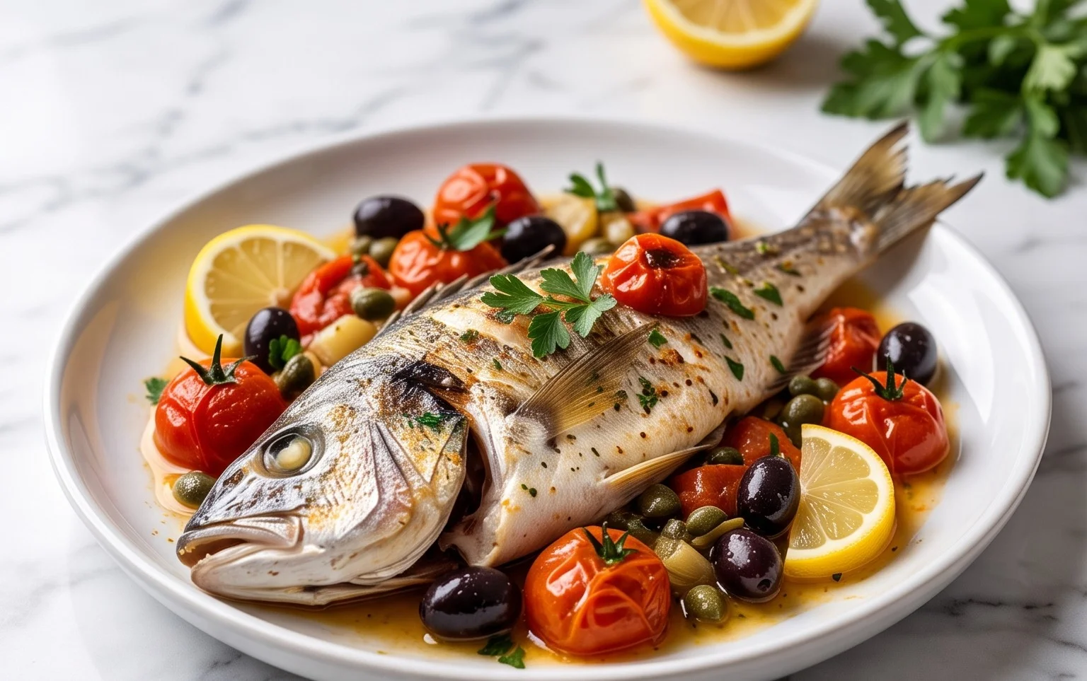 Easy Mediterranean Baked Fish Recipe - Flavorful & Quick