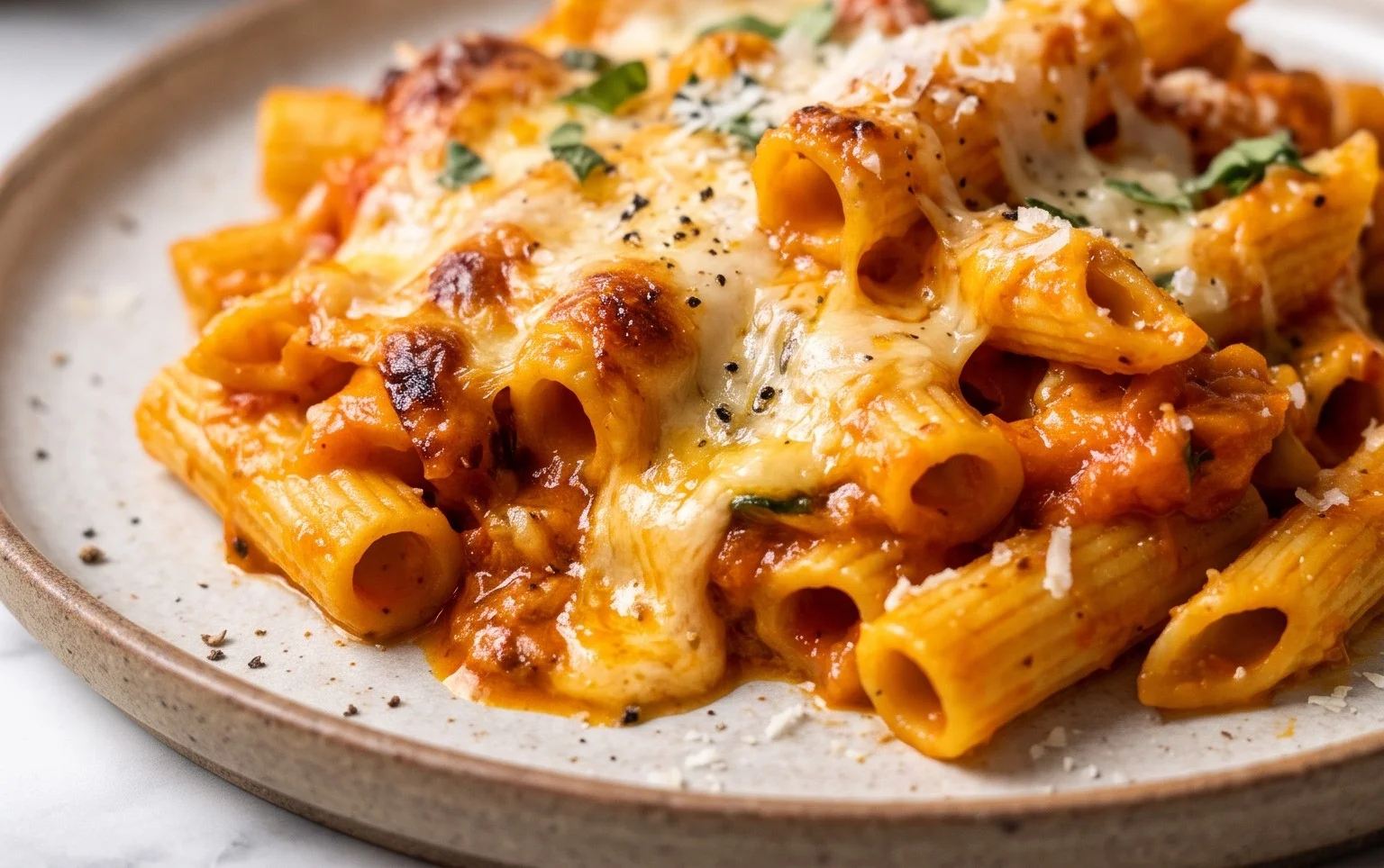 Pasta Bake with Pumpkin Tomato Sauce