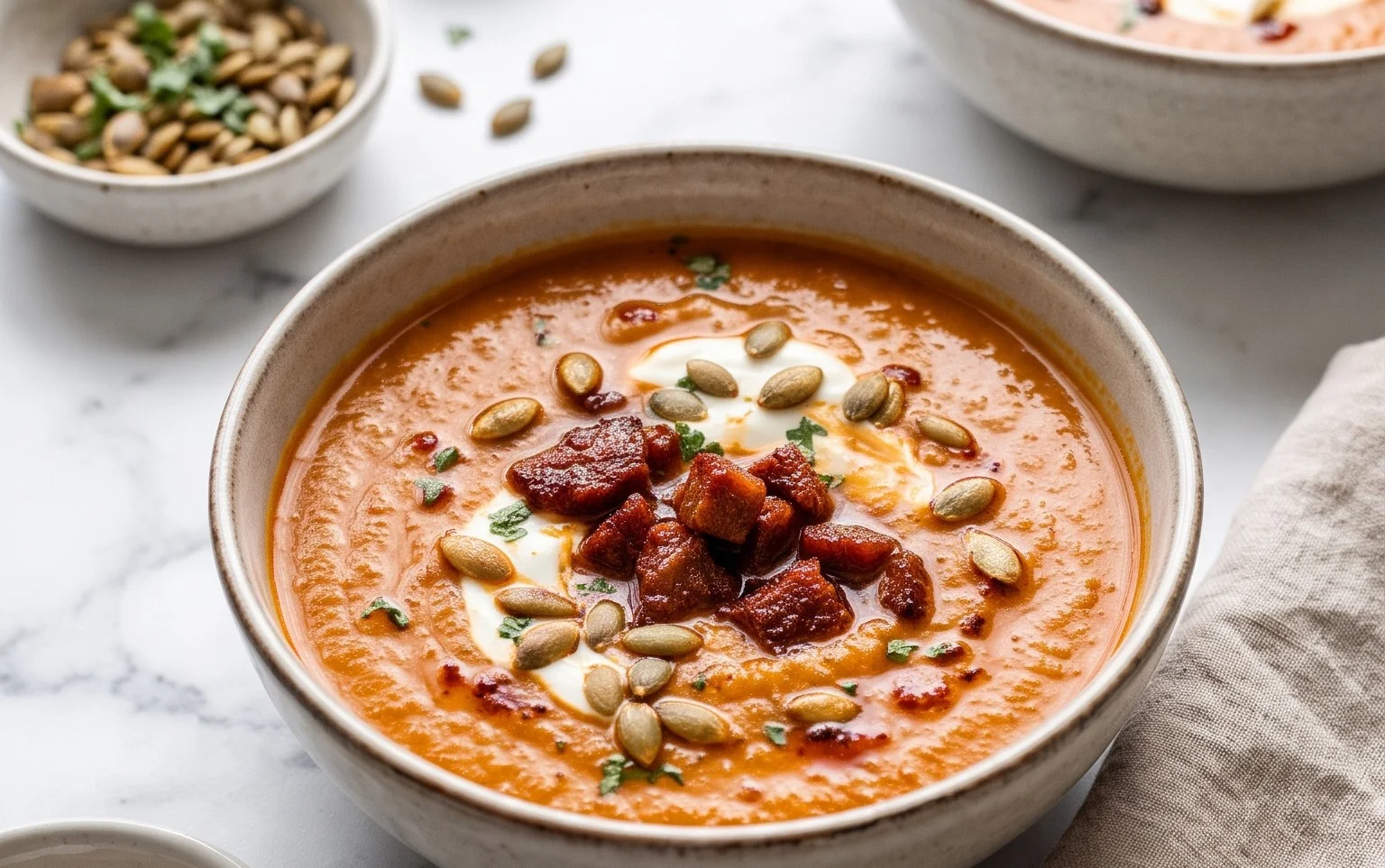 Pikante Beef Chorizo Kürbissuppe: Einfach & Herzhaft