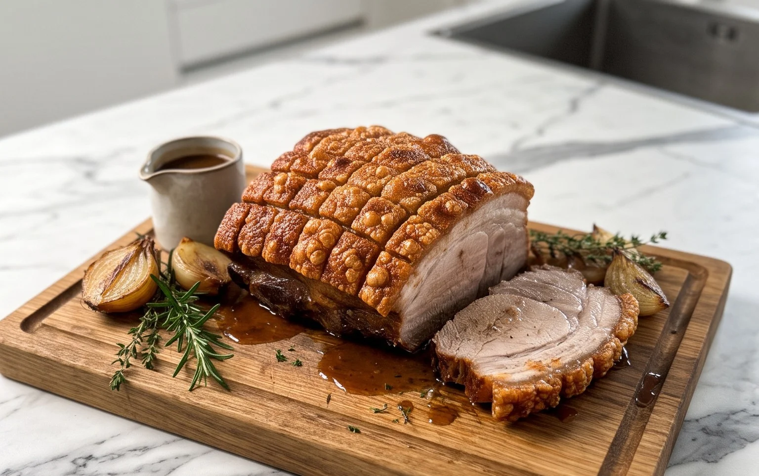 Schweinekrustenbraten Wikinger Art: Knusprig & mit Biersauce