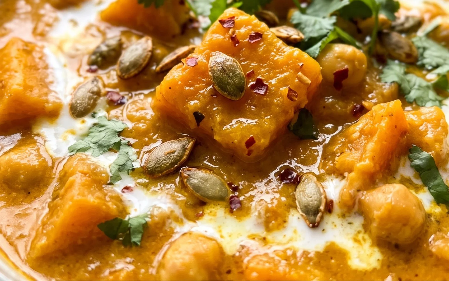 Kürbis-Curry mit Kokosmilch